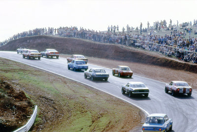 The pace lap at the 1970 SCCA American Road Race of Champions